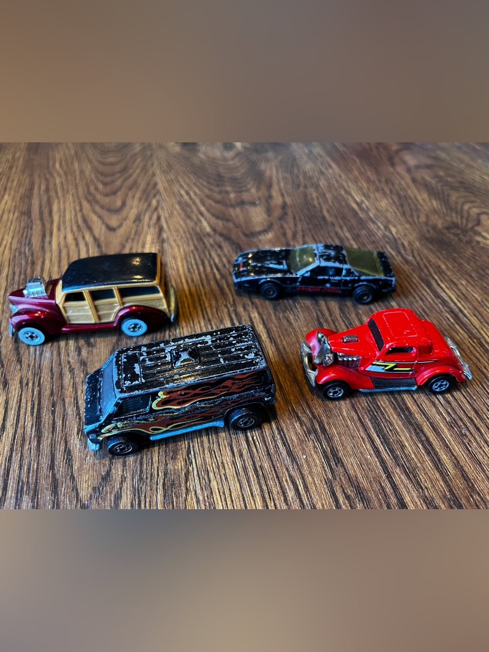 Hot Wheels Blackwall 1986 ZZ Top Ford Coupe Red Rock N Roll Car van knight rider